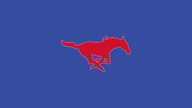 SMU Mustangs Basketball Logo