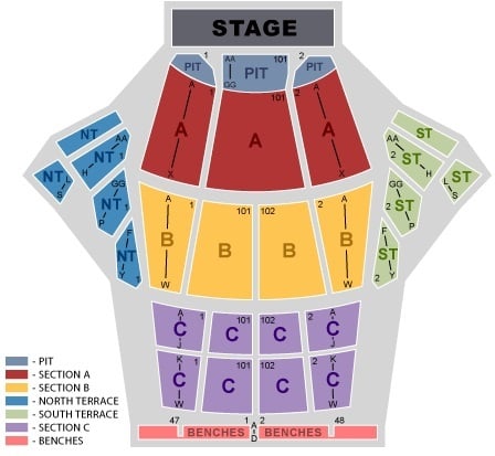 Greek Theater Interactive Seating Chart