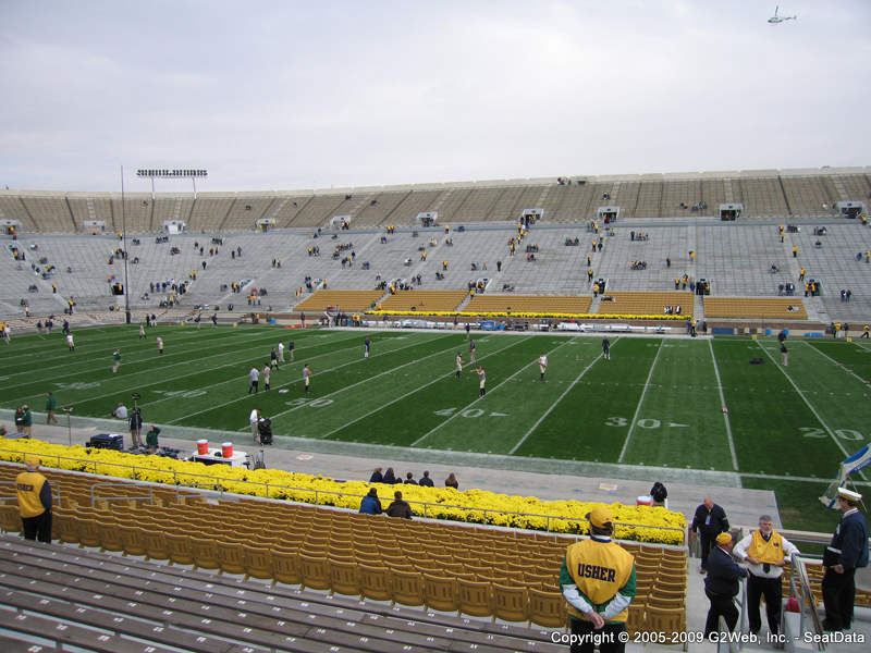 Notre Dame Stadium Seating Chart By Row