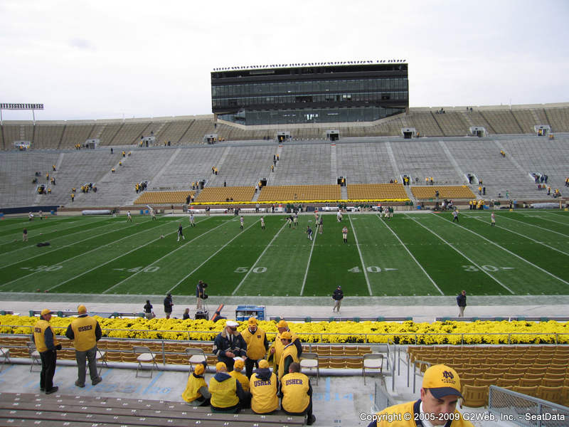 Notre Dame Football Seating Chart With Rows