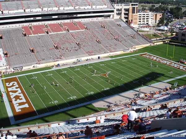 Darrell K. Royal - Texas Memorial Stadium Seat Views - Section by Section