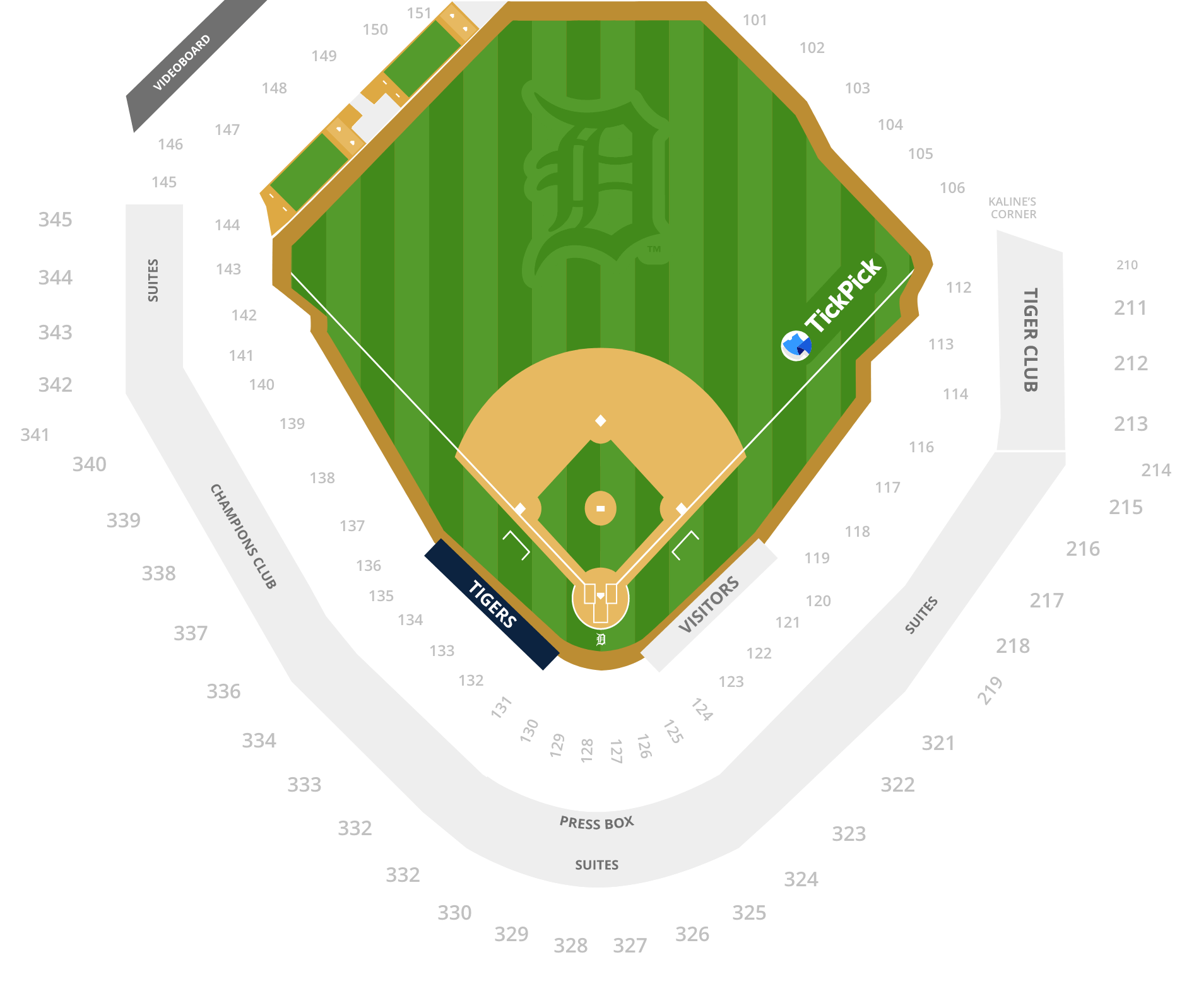 Detroit Tigers Seating Chart